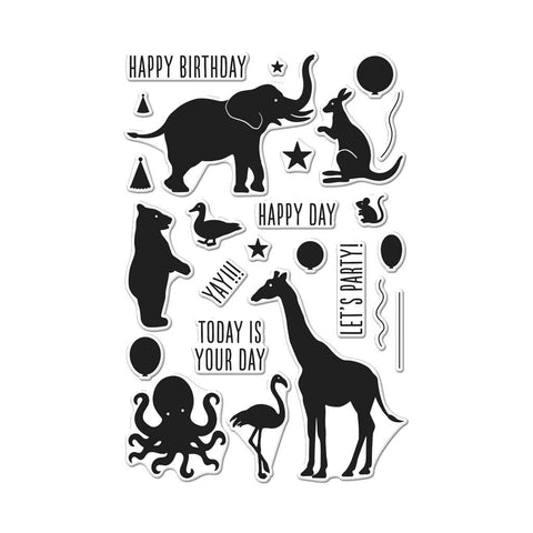 CM142 Birthday Animal Silhouettes