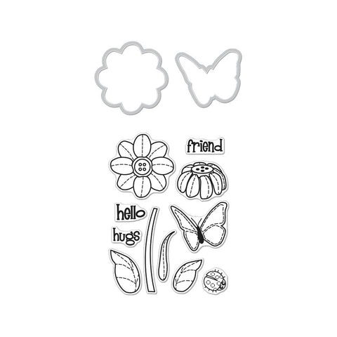 DC147 Butterfly and Flower Stamp & Cut