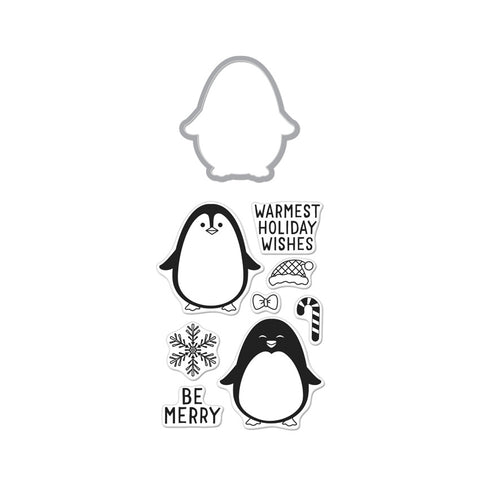 DC159 Winter Penguin Stamp & Cut