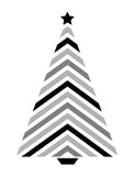 K5849 STRIPED TREE WITH STAR