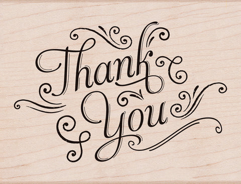 K5870 THANK YOU WITH FLOURISHES