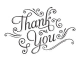K5870 THANK YOU WITH FLOURISHES