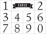 LP381 Classic Table Numbers