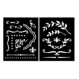 SA055 Frames and Flourishes Stencil Pair