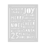 SA087 Holiday Words Stencil