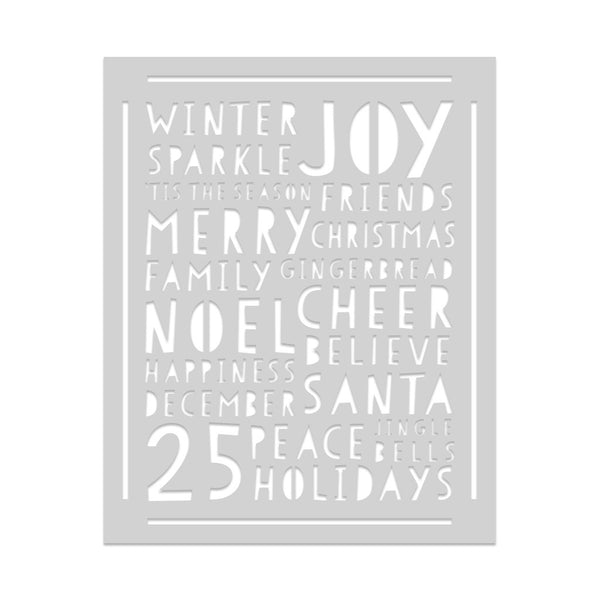 SA087 Holiday Words Stencil