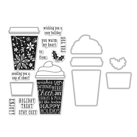 SB126 Coffee Cup Stamp+Die Combo