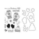 SB132 Holiday Mittens Stamp+Die Combo