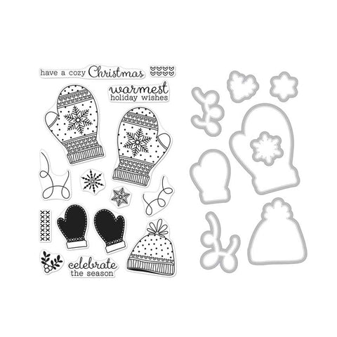 SB132 Holiday Mittens Stamp+Die Combo