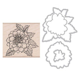 SB154 Artistic Dahlia Stamp + Die Combo